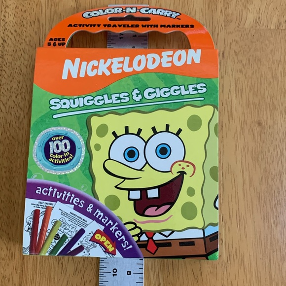 ✋SpongeBob Squarepants Color-N-Carry Activity Traveler New, but No Markers - Picture 12 of 14